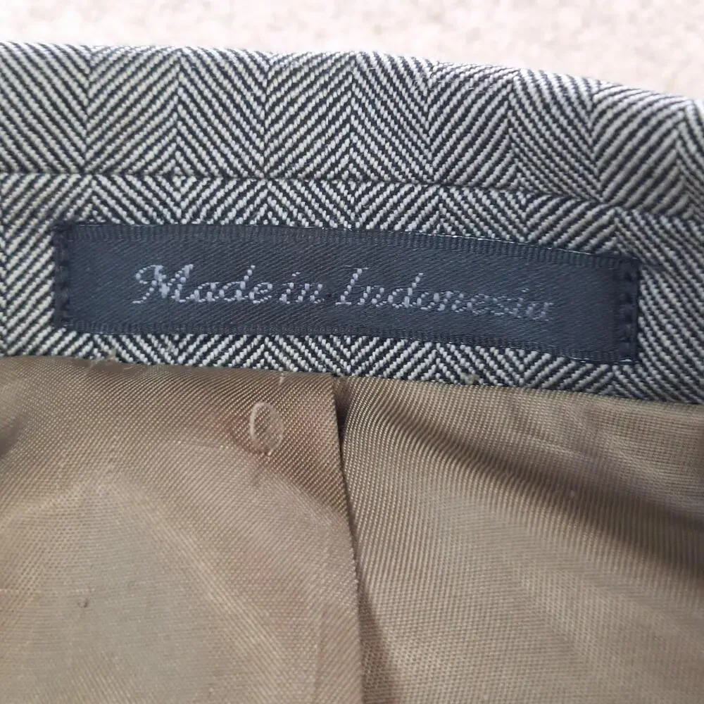 Lauren Ralph Lauren Sport Coat Mens 48 Long Gray Herringbone Single Vent 2 Btn